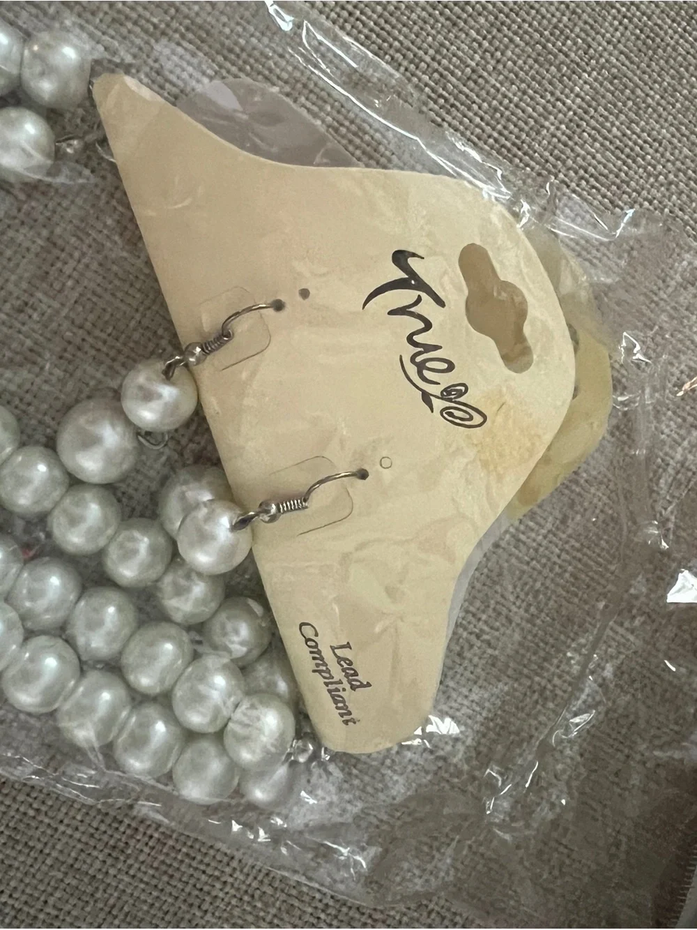 Pearl Beaded Multi-Strand Necklace - White
